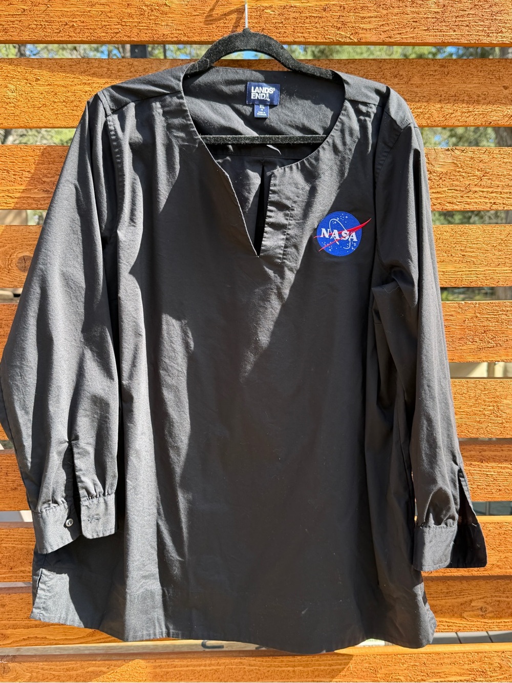 NASA branded Women’s Lands End Black Tunic XL